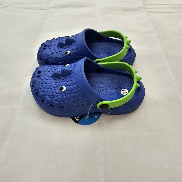 NWT, Toddler Dinosaur Clogs Shoes Blue Kid Sizes 8-11.5 - Picture 6 of 11